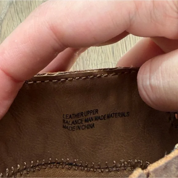 brown leather clogs - size 8.5 B.O.C. similar to model  C69323 slide buckles - Picture 5 of 7